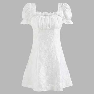 Donation ❌ WHITE SOLID FLORAL LACE MINI DRESS